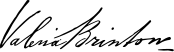 The signature of Valeria Brinton.